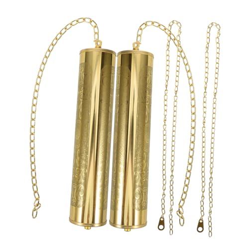 VILLCASE 1 Set Standuhr Dekorative Hammeruhr Pendel Wanduhren Für Die Inneneinrichtung Standuhr Gewichtsteil Standuhr Gewichtskette Hängender Uhrmechanismus Goldenes Eisen von VILLCASE