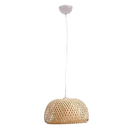 VILLCASE 1 Stück Bamboo Craft Deckenlampe Handgefertigte Hängeleuchte im Asiatischen Stil für Wohnzimmer Schlafzimmer und Restaurants ohne Einfache Installation Stilvolle Raumdekoration von VILLCASE