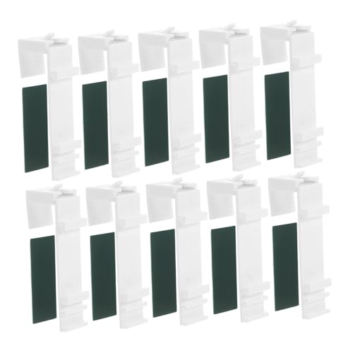 VILLCASE 10 Sätze Teiliges Selbstklebende Gardinenhaken ohne Bohren Langlebige Halter für Faltrollos Doppelrollos Jalousien für Fenster und Vorhänge Einfache Montage von VILLCASE