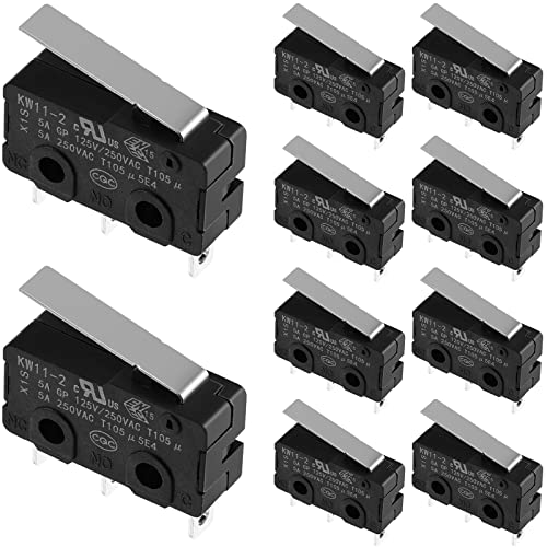 VILLCASE 10 Stück 5A 125/250V 3 Pin SPDT 1NC 1NO Mini Mikroschalter mit Hebel Arm, Kurzer Gerader Scharnierhebel Momentschalter Mini Wechselschalter Endschalter für Elektronische Geraete VILLCASE 10 Stück 5A 125/250V 3 Pin SPDT 1NC 1NO Mini Mikroschalter mit Hebel Arm, Kurzer Gerader Scharnierhebel Momentschalter Mini Wechselschalter Endschalter für Elektronische Geraete von VILLCASE