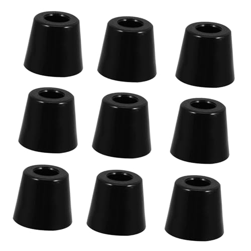 VILLCASE 10 Stück Fußgleitsockel gummimatte Gummipads Antirutsch-Pads schallschutz haushaltsgeräte Schneidebrettfüße aus Gummi Türstopper Anti-Rutsch-Matratzengreifer Fersenpolster Black von VILLCASE