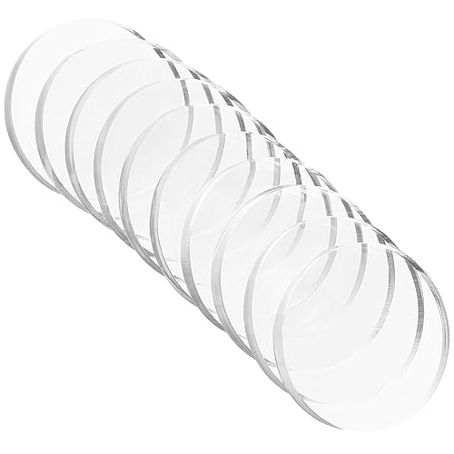 VILLCASE Saugnäpfe Für Glasplatten 10 Stück Klarglas Tischplatte Stoßstange Nicht Klebende Pads Glas Tischplatte Abstandhalter Transparente Runde Silikon Türgriff Stoßstange Gumminoppen Selbstklebend von VILLCASE