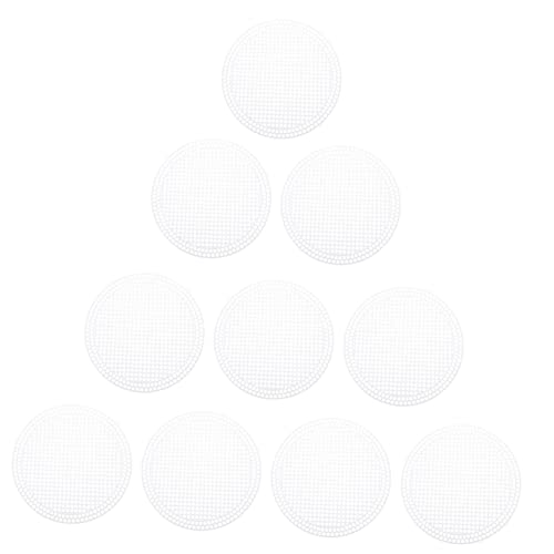 VILLCASE 10 Stück Kunststoff Mesh Blätter für DIY Runde Stabile Bastelunterlagen für Stickerei und Kreative Projekte für und Bastelfans von VILLCASE