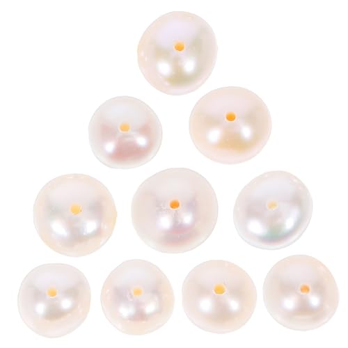 VILLCASE 10 Stück Natürliche Süßwasser-zuchtperlen fast runde Perlen mit Vielseitige Spacer-perlen für DIY Schmuckherstellung Armbänder Halsketten Ohrringe Handgefertigte Accessoires von VILLCASE