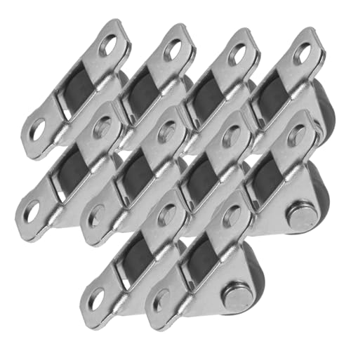 VILLCASE 10 Stück Schwerlast Feststellbare Gummi- Verdeckte Nicht-schwenkbare Möbelrollen für Leise Kratzfest Geeignet für Parkett Fliesen Schrank Schiebetür-laufsysteme von VILLCASE