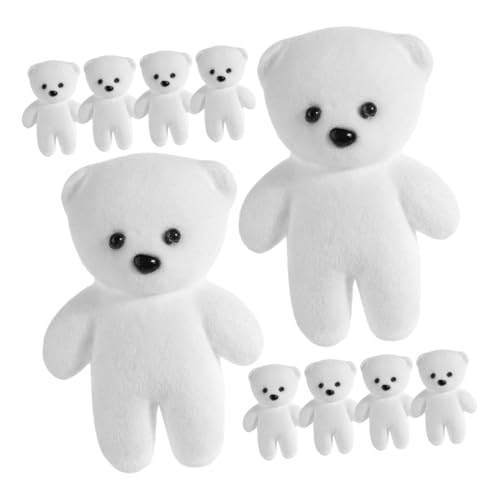 VILLCASE 10 Stück Teiliges Bastelset Mini Plüschbären Weiche Beflockte Schaumstoff teddybären für DIY Blumensträuße Shower und Abschlussdeko Vielseitige Mini Plüschtiere für Kreative von VILLCASE
