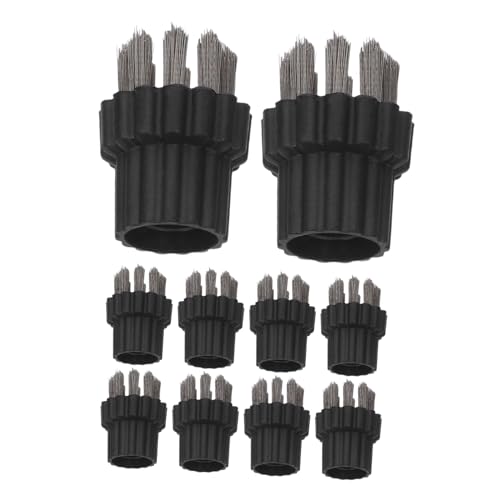 VILLCASE 10 Stück Teiliges Dampfreiniger Bürstenköpfe Stahl-drahtborsten Hochtemperaturbeständig Für Kaffee Dampfreinigungsmaschinen Effektive Reinigung Von Ecken Und Schmutz von VILLCASE
