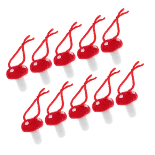 VILLCASE 10 Stück Teiliges Filzpilz Ornamente aus Sicherem Wollfilz Leicht und Farbecht DIY Kopfschmuck Bastelmaterial für Lebendige Rote Pilzdekoration für Kreative Haaraccessoires VILLCASE 10 Stück Teiliges Filzpilz Ornamente aus Sicherem Wollfilz Leicht und Farbecht DIY Kopfschmuck Bastelmaterial für Lebendige Rote Pilzdekoration für Kreative Haaraccessoires von VILLCASE