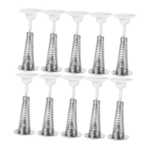 VILLCASE 10 Stück Universelle Rotierende Feder Bastelbasis Für Gehfüße Austausch Der Schaukelkopf-spielzeugfeder Puppenschüttelkopfbasis Federständer Für Autopuppen Puppenbasis Eisen Silver von VILLCASE