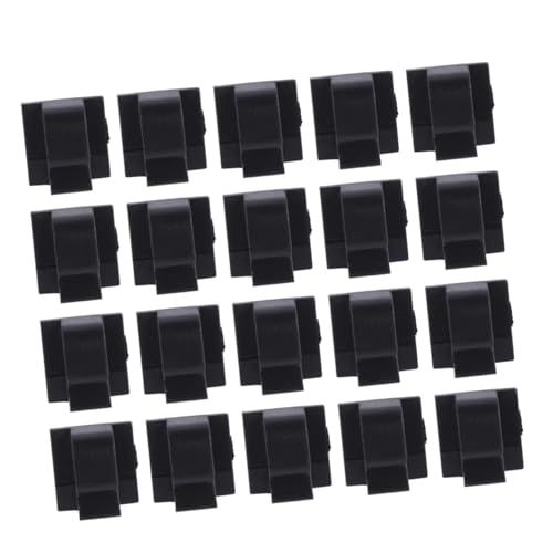 VILLCASE 100 Stück Selbstklebende Kabelclips aus Kunststoff Rechteckige Kabelhalter für Kabelmanagement Kabelbinder Zugentlastung Geeignet für Auto Dvr Büro und Zuhause Schwarz von VILLCASE