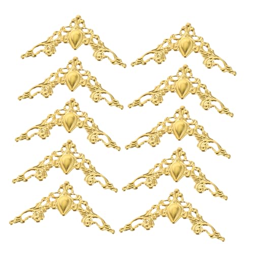 VILLCASE 100 Stück Teiliges Metall Eckenschutz Vintage Stil Hohlblumen Design Robust Eisen Buchecken für Schmuckschachteln Fotoalben DIY Buchzubehör Dekoration VILLCASE 100 Stück Teiliges Metall Eckenschutz Vintage Stil Hohlblumen Design Robust Eisen Buchecken für Schmuckschachteln Fotoalben DIY Buchzubehör Dekoration von VILLCASE