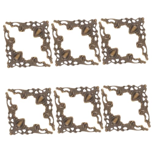 VILLCASE 100 Stück Vintage Metall Eckenschutz Buchbindeschutz Eckwinkel Dekorative Foto Scrapbooking Dreieckige Kantenschutz für Alben Notizbücher Holzkisten von VILLCASE