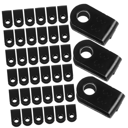 VILLCASE 1000 Stück U förmige Kabelklemmen aus Schwarzem Kunststoff Kabelhalter für Einfache Drahtbefestigung Praktisches Kabelmanagement für Büro Zuhause und Werkstatt von VILLCASE