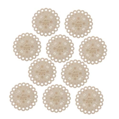 VILLCASE 10stücke Holzgarnhalter Mit Löchern Und Untersetzer Nähzubehör-Organizer Für Stickgarn Garnaufbewahrungsregal Aus Hochwertigem Holz Hält Fäden Ordentlich Und Sauber von VILLCASE