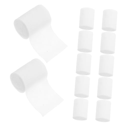 VILLCASE 12 Stück Gips Formtuch Gips Basteltuch Gipstuch Klebeband Gipswickel Landschaftsmodellierungstuch Bildhauermaterialien Gips Gusstuch Gusstuch Weiß von VILLCASE
