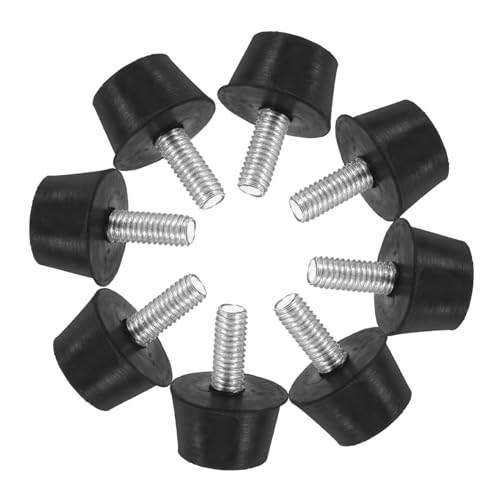 VILLCASE 12 Stück Teiliges Möbel Leveling Feet Verstellbare rutschfeste Gummifüße mit Schraubgewinde Schützende Möbelversteller für Tische Stühle Schränke Sofas Bodenschutz Unebenem Boden von VILLCASE