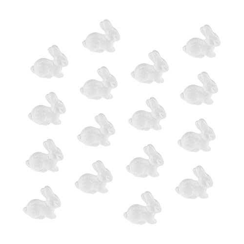 VILLCASE 12st Blasenhase Kugelform Schöne Kaninchenmodellierung Ornamente Für Die Frühlingsparty Ostern Basteln Hasenformen Styropor Tischdekoration Figuren Schaum Haushalt Spielzeug Weiß von VILLCASE