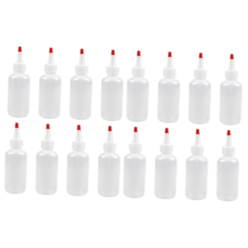 VILLCASE 16 STK Leimflasche Mit Kleinem Fassungsvermögen Quetschflasche Gewürzspender Leere Leimflasche Kleine Squeeze-Flasche Gewürzflaschen Trinkflasche Mini-klebebandabroller von VILLCASE