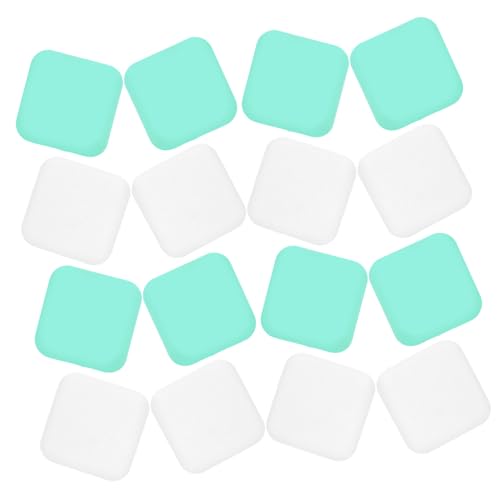 VILLCASE 16 Stück Teiliges Silikon Türgriff-Schutz Quadratische Selbstklebende Türpuffer Geräuschdämpfende Stoßabsorbierende Pads Wand Schranktürschutz für Zuhause Büro von VILLCASE
