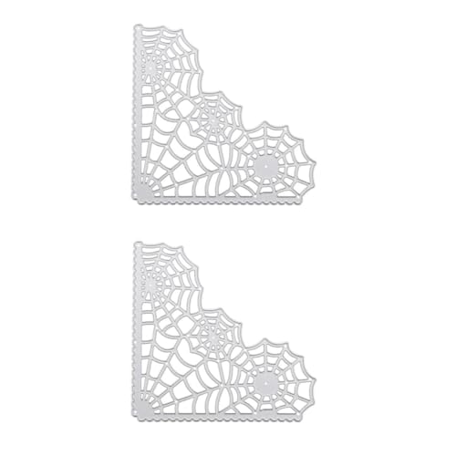 VILLCASE 2 STK Spinnennetz sterben Maschine Netze Spider Web Cutting die DIY Craft Supplies schnitzmesser Schimmel für Fotoalben Spinnennetz DIY Form Kohlenstoffstahl Silver von VILLCASE