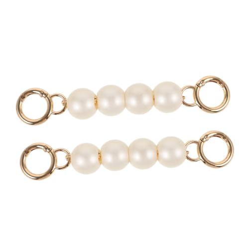 VILLCASE 2 STÜCK Simulationsperlen Handtaschenriemen Verlängerung Teiliges Weiß Abs Eisen Tasche Kettenverlängerung Charm für Damen Geldbörsen Crossbody Schultertaschen VILLCASE 2 STÜCK Simulationsperlen Handtaschenriemen Verlängerung Teiliges Weiß Abs Eisen Tasche Kettenverlängerung Charm für Damen Geldbörsen Crossbody Schultertaschen von VILLCASE