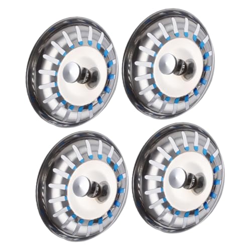 VILLCASE 2 Sätze Edelstahlabflussfilterabdeckung Ablaufabdeckung Küchenspüle Klein Spüle Rand Splash Guard Stopper Ablaufsieb Aus Edelstahl Müllentsorgungsabflusssieb Silber 2 Stücke * 2 von VILLCASE