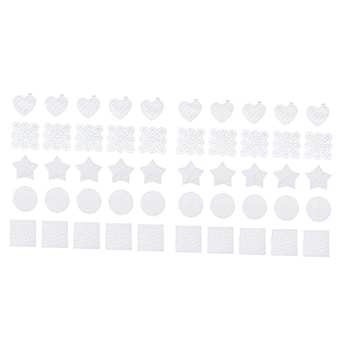 VILLCASE 2 Sätze Kreuzstich-netzset Mesh- Mesh Herstellen Basteln Kreuzen Leinengarn Stern in Leinwandform Untersetzer Häkeln Stickerei Mesh Quadrate Für Herzen Weiß 50 Stück * 2 von VILLCASE
