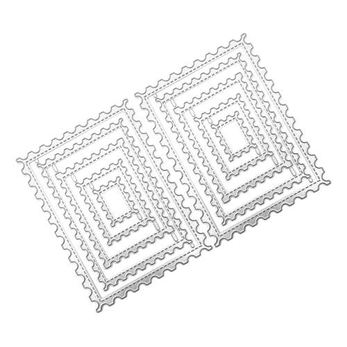 VILLCASE 2 Sätze Präzise Metall Stanzschablonen aus Kohlenstoffstahl für DIY Karten und Scrapbooking Robuste Langlebige Schneidformen für Kreative Bastelprojekte und Stempelgestaltung von VILLCASE