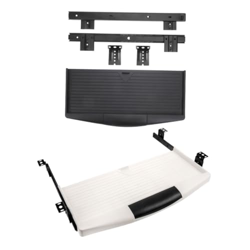 VILLCASE 2 Sätze Ständer für Computertastaturen Büro Tischtastaturablage herausschieben Desktop -Tastatur - Plattformen für Tastaturschubladen Computerschienen Aluminiumlegierung von VILLCASE