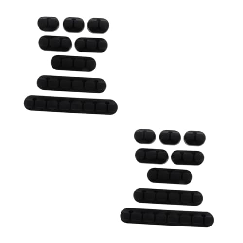 VILLCASE 2 Sätze Teiliges Kabelhalter Aus Selbstklebende Kabelorganizer Für Schreibtisch Zur Fixierung Von Daten Usb Kabeln Büro Zuhause 8 Stück * 2 von VILLCASE