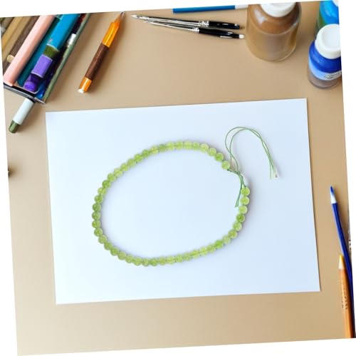 VILLCASE 2 Saiten Natürliche Grüne Achatperlen Rund Stränge Lose Schmuckperlen für DIY Armbänder Halsketten Bastelzubehör Langlebig und Vielseitig für Individuelle Schmuckgestaltung von VILLCASE