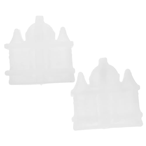 VILLCASE 2 Stück Duftkerzenform Silikonform Für Wachskerzen Aromatherapie Wachsform Epoxidharzform Mini Haus Silikonform Burgformen Kerzenherstellung Kieselgel von VILLCASE