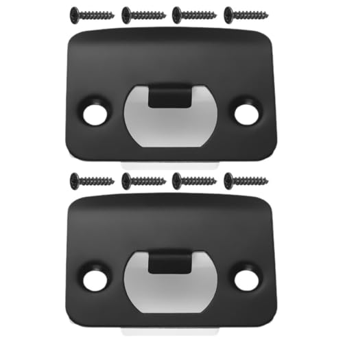 VILLCASE 2 Stück Edelstahl Türschließblech Teilig Robust Rostfrei mit Schrauben Tür Riegel Führungsplatte für Stabile Sichere Verriegelung Passend für Zimmertüren Modernes Design von VILLCASE