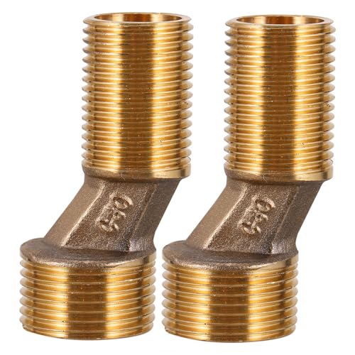 VILLCASE 2 Stück Kupfer Badewannen Wasserhahn Zubehör Verstellbare Gebogene Eckstücke Korrosionsbeständig für Außen Innenarmaturen mit Präzisem Gewinde Einfache Montage von VILLCASE
