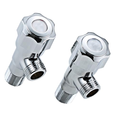 VILLCASE 2 Stück Kupfer Eckventil Robustes Dickes Absperrventil für Heiß Kaltwasser Langlebig und Korrosionsbeständig Geeignet für Badezimmer Wc Waschbecken und Wassererhitzer von VILLCASE