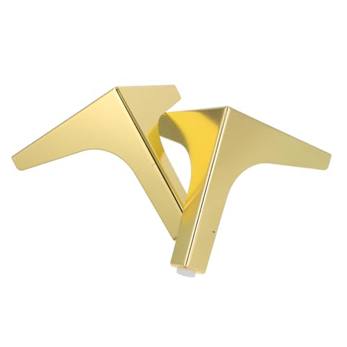 VILLCASE 2 Stück Moderne Metallmöbelbeine Kurzversion Stabilitätsersatz für Sofas Betten Tv Ständer und Schuhschränke Einfache Montage mit Bodenschutzpads von VILLCASE