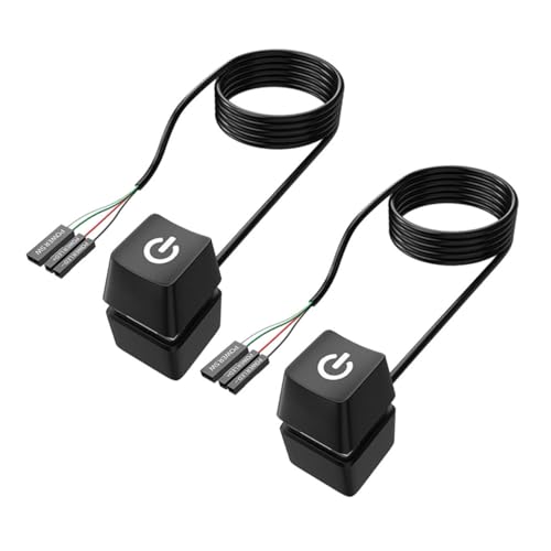 VILLCASE 2 Stück Pc Power Button Verlängerungskabel Externer Netzschalter für Desktop Computer mit Langem Kabel Zuverlässige Steuerung für Gaming Pc VILLCASE 2 Stück Pc Power Button Verlängerungskabel Externer Netzschalter für Desktop Computer mit Langem Kabel Zuverlässige Steuerung für Gaming Pc von VILLCASE