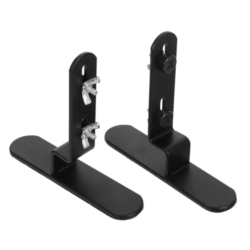 VILLCASE 2 Stück Pegboard Halterung Metallrahmen Montageklemme Tisch Wandhalter Display Rack Schwarz Bohrfreie Installation Platzsparend für Büro Zuhause Vielseitig als Regal Pflanzenhalter von VILLCASE