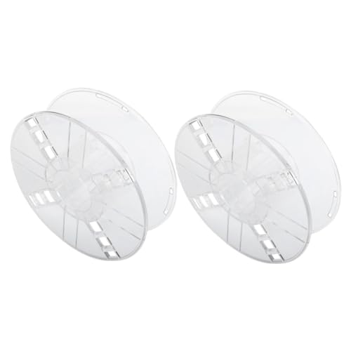 VILLCASE 2 Stück Teiliges Drucker Spulen Kunststoff Spule Transparent Hohl Stabil Langlebig Geeignet als Drucker Ersatzteile und Extruderteile von VILLCASE