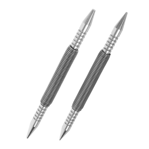 VILLCASE 2 Stück Teiliges Federnagel set mit Doppelkopf Federbeladener Nagelpräger für Holz und Metall Präzises Mittelloch stanzwerkzeug Kompakt und Tragbar für Werkstatt und Baustelle VILLCASE 2 Stück Teiliges Federnagel set mit Doppelkopf Federbeladener Nagelpräger für Holz und Metall Präzises Mittelloch stanzwerkzeug Kompakt und Tragbar für Werkstatt und Baustelle von VILLCASE