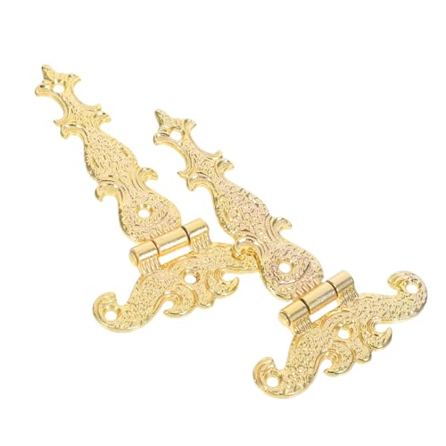 VILLCASE 2 Stück Teiliges Vintage Metall T-strap Scharniere mit Floralem Muster Langlebige Möbelbeschläge für Holzkisten Schmuckkästen Schränke und Schatztruhen Geräuschlos und Vielseitig VILLCASE 2 Stück Teiliges Vintage Metall T-strap Scharniere mit Floralem Muster Langlebige Möbelbeschläge für Holzkisten Schmuckkästen Schränke und Schatztruhen Geräuschlos und Vielseitig von VILLCASE