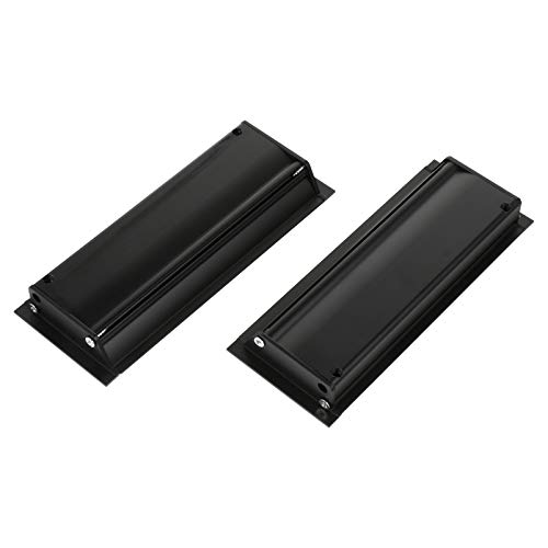 VILLCASE 2 Stück Unsichtbare Möbelgriffe Ergonomische Elegante Schrank und Schubladenhandgriffe für Kleiderschrank Kommode und Möbel Schwarz von VILLCASE