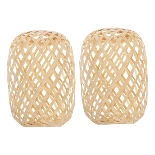 VILLCASE 2 Stücke Handgefertigte Lampenschirme Mini Woven Lamp Shade für Pendelleuchten Rustikaler Stil Tragbare Leuchte für Gartenpartys und Dekorationen VILLCASE 2 Stücke Handgefertigte Lampenschirme Mini Woven Lamp Shade für Pendelleuchten Rustikaler Stil Tragbare Leuchte für Gartenpartys und Dekorationen von VILLCASE