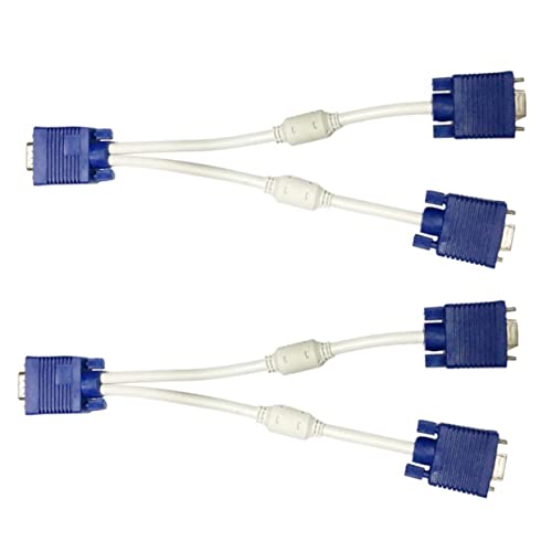 VILLCASE 2 Stücke Vga Splitter Kabel Adapter Male zu Dual Female für Videoübertragung Vga Video Kabel für Stabile Verbindung für Monitore Tv Geräte von VILLCASE