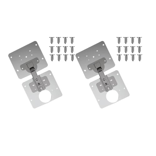 VILLCASE 2 StüCk Schrank Scharniere, Aufschraubscharnier, Silber, Edelstahl Türscharniere für Küchenschrank, Kleiderschrank, Schranktür, Möbel von VILLCASE