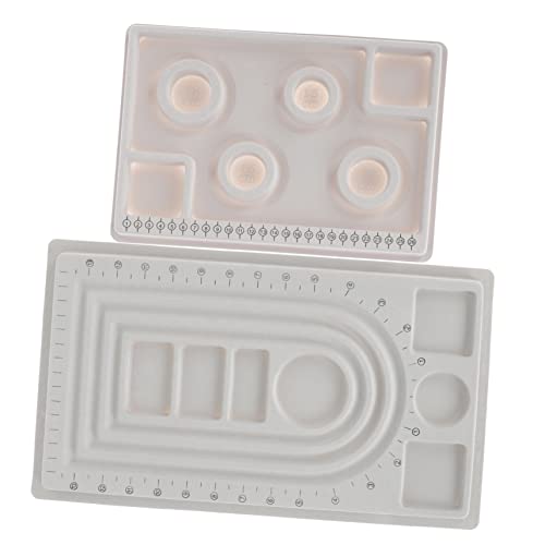 VILLCASE 2 Teiliges Perlenketten Zifferblatt Perlen Designbrett Schmuckherstellungsset Halsketten Designbrett Perlensortiertablett Perlen Chokerhalsketten Für Frauen Perlenschmuck VILLCASE 2 Teiliges Perlenketten Zifferblatt Perlen Designbrett Schmuckherstellungsset Halsketten Designbrett Perlensortiertablett Perlen Chokerhalsketten Für Frauen Perlenschmuck von VILLCASE