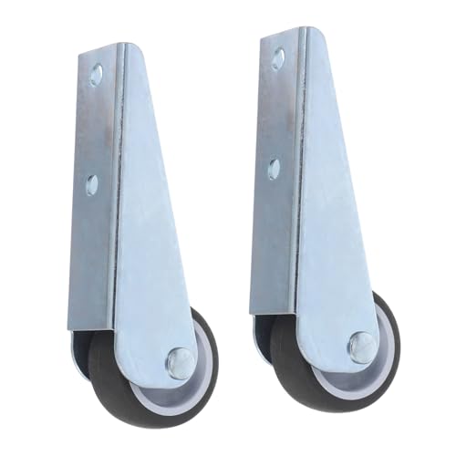 VILLCASE 2 Türboden-laufrollen mit Gummirad Metall-rollenlager Robuster Anti-durchhang-unterstützungsrolle für Schiebetüren Seitliche und Hochkant Montage Tragfähig und Leise von VILLCASE