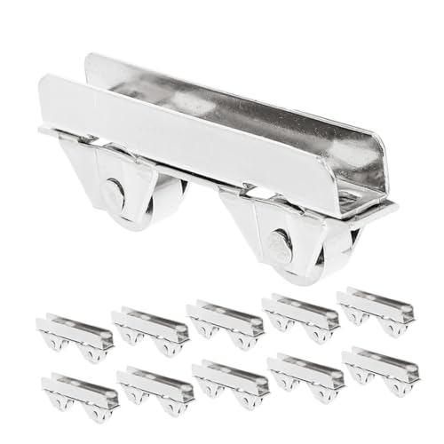 VILLCASE 20 Stück Teiliges Edelstahl Schiebetürrollen für Möbel Pulley Ersatz Geräuscharm Verschleißfest Präzise Edelstahlrollen Geeignet für Schränke Vitrinen und Kleiderschränke von VILLCASE