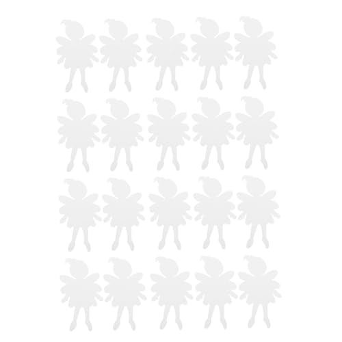 VILLCASE 20 Stück Teiliges Weiße Kartonfiguren für Blanko Bemalbare Feen-pappaufsteller für Diy-kunstprojekte Basteln im Kindergarten Klassenraumdekoration und Partygestaltung von VILLCASE