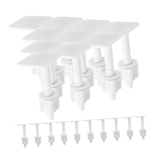 VILLCASE 20 Stück Teiliges Weißes Toilettensitz Schrauben aus Strapazierfähigem Kunststoff Stabile Expansionsbefestigung Geräuscharm Passend für Diverse Wc Modelle Einfache Montage von VILLCASE